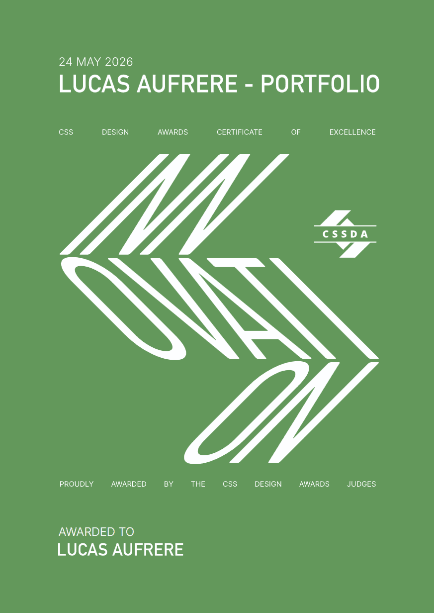 Best Innovation — CSS Design Awards, distinction remportée par le studio web Fyconic