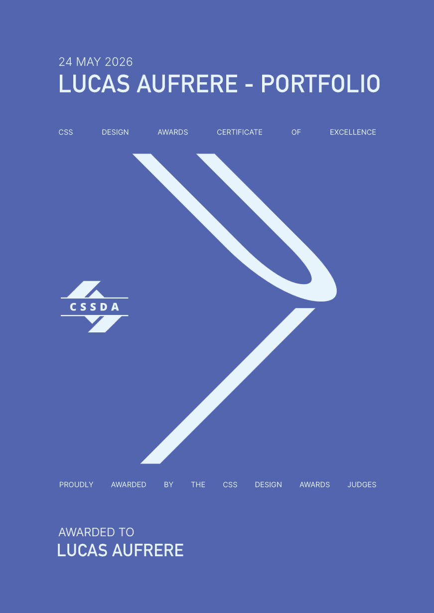 Best UI — CSS Design Awards, distinction remportée par le studio web Fyconic