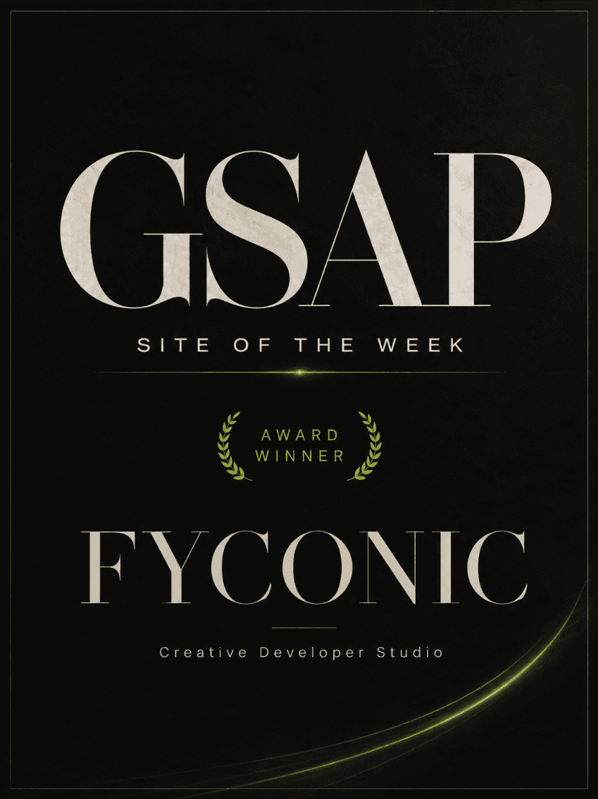 Site of the Week — GSAP, distinction remportée par le studio web Fyconic