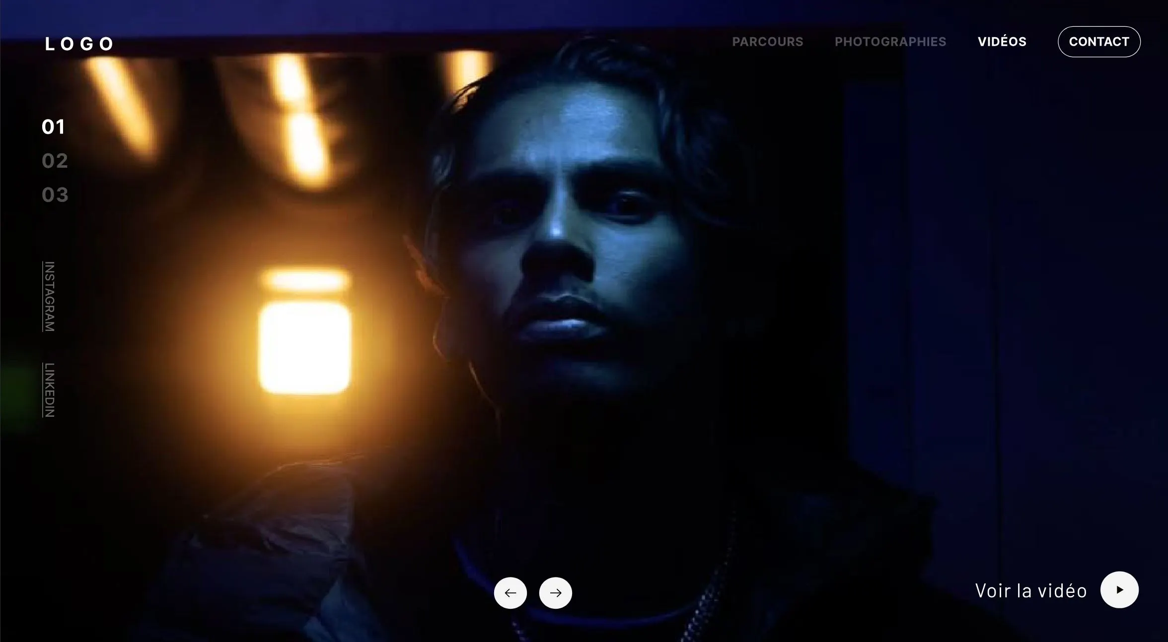 Section vidéo du site Dexnill Productions